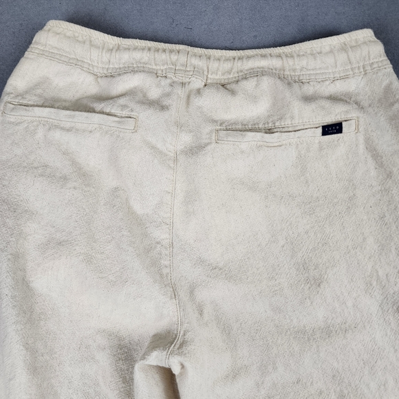 Zara Cream Drawstring Joggers Cotton/Linen Blend Size Medium - Picture 5 of 12